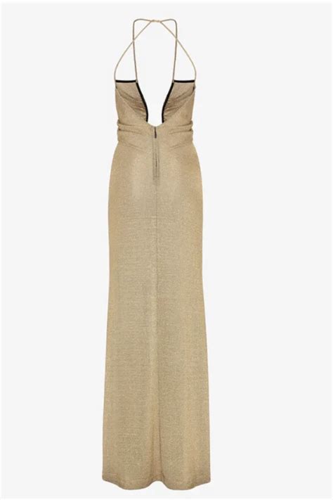 fendi gold lurex dress|Shop Women's Designer Gold Dresses .